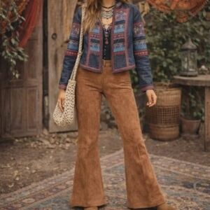 Blank NYC Bohemian Flare Pants in Faux Suede